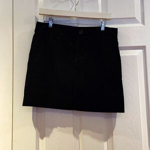 JACOB BLACK VELVET MINI SKIRT FULLY LINED WITH FRONT 2 AND BACK 2 POCKET